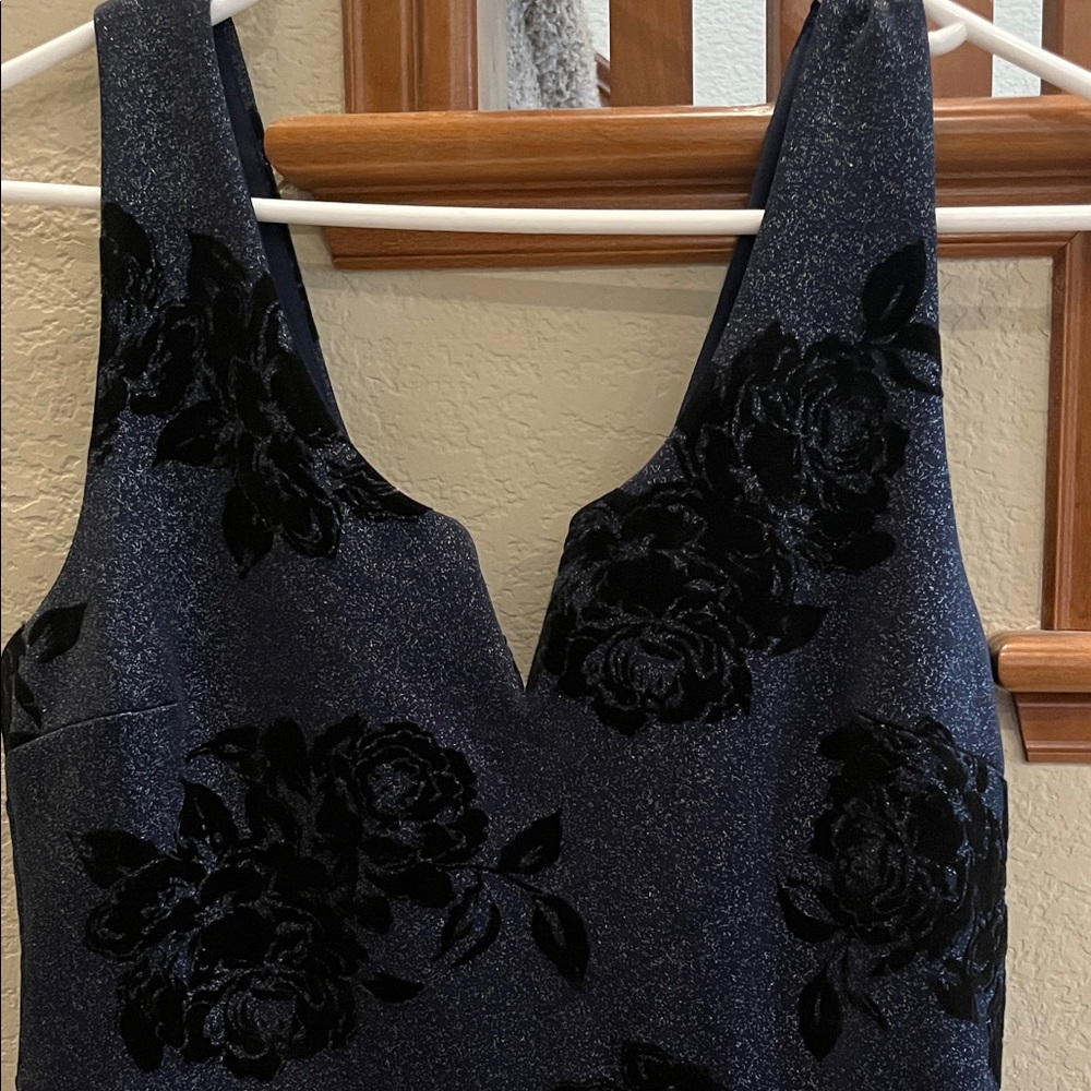 Francesca's Collections Navy and Black Floral dress.
